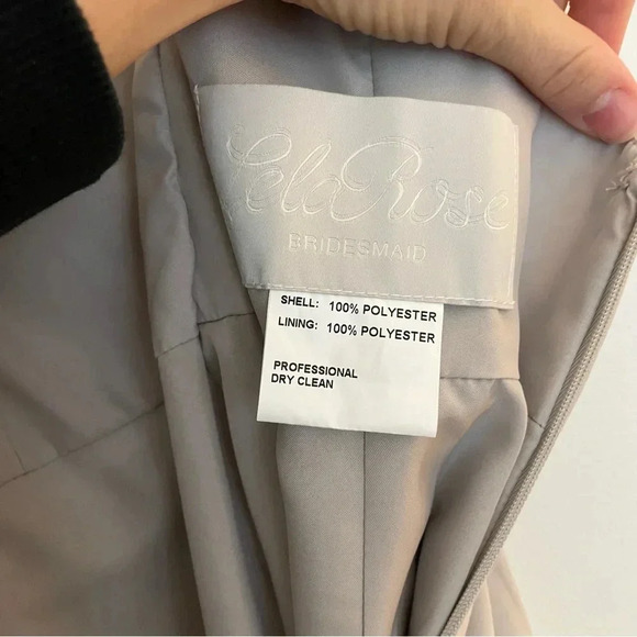 Lela Rose Dress manufactured by Dessy, style LR239, color Oyster, size 12 - Picture 8 of 8